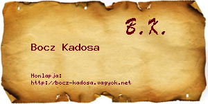 Bocz Kadosa névjegykártya